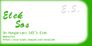 elek sos business card